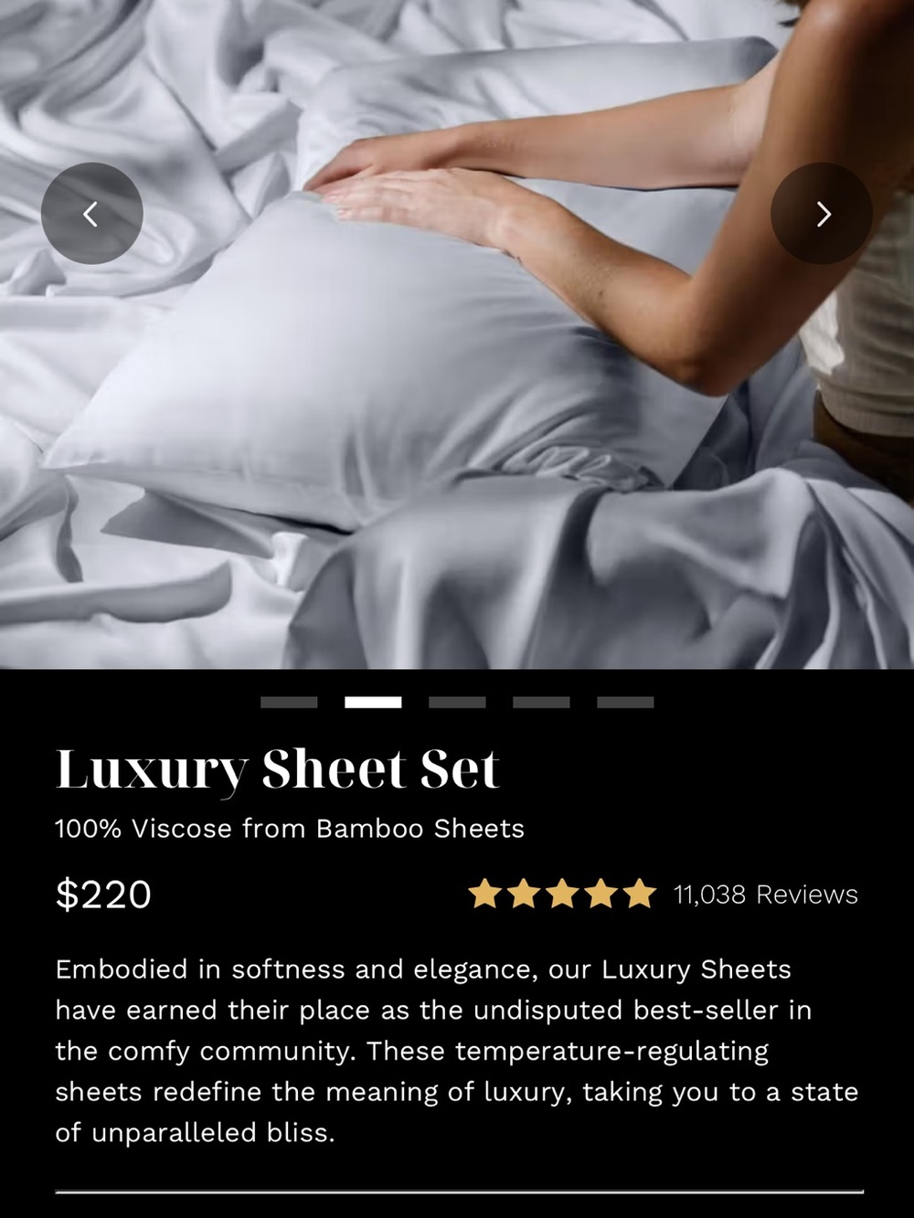 NWT Luxome California King Luxury Sheet Set 100% Viscose Bamboo, 400 TC- Stone - Picture 4 of 5